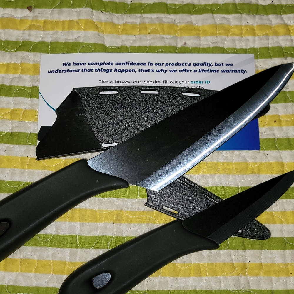 CERAMIC KNIFE SET BY VOS- 3 & 5 INCH